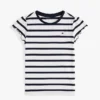 T-shirt med ränder och volangärmar för barn