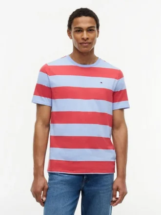 T-shirt med rugbystreck