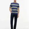 T-shirt med rugbystreck T-shirt med rugbystreck