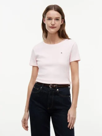 T-shirt med rund hals