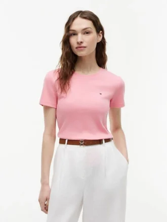 T-shirt med rund hals