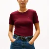 T-shirt med rund hals