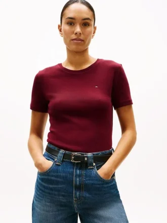 T-shirt med rund hals