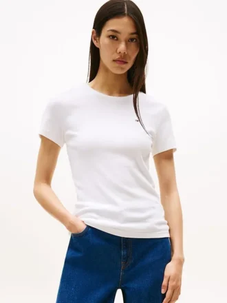 T-shirt med rund hals