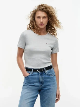 T-shirt med rund hals