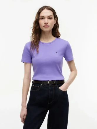 T-shirt med rund hals