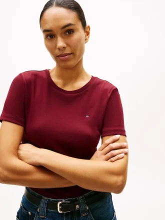 T-shirt med rund hals