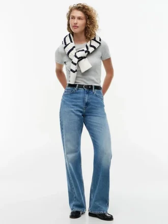 T-shirt med rund hals