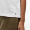 T-shirt med rund hals i linneblandning