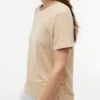 T-shirt med rund hals i linneblandning T-shirt med rund hals i linneblandning