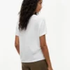 T-shirt med rund hals i linneblandning