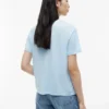 T-shirt med rund hals i linneblandning