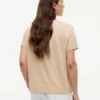 T-shirt med rund hals i linneblandning T-shirt med rund hals i linneblandning