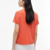 T-shirt med rund hals i linneblandning T-shirt med rund hals i linneblandning