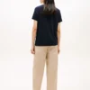 T-shirt med rund hals i linneblandning T-shirt med rund hals i linneblandning