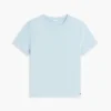 T-shirt med rund hals i linneblandning