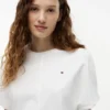T-shirt med rund hals och fladdermusärmar