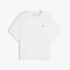 T-shirt med rund hals och fladdermusärmar