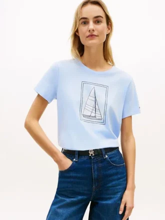 T-shirt med segelbåtsmotiv