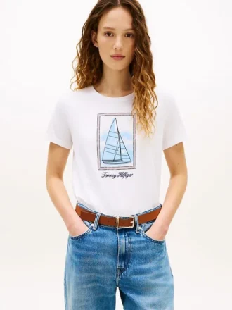 T-shirt med segelbåtsmotiv