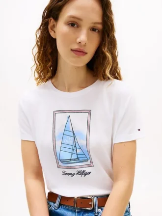 T-shirt med segelbåtsmotiv