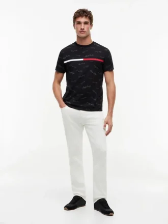 T-shirt med signaturflagga-logotyp