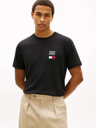 T-shirt med staplat logo