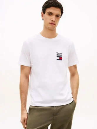 T-shirt med staplat logo