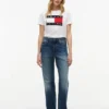 T-shirt med stort flaggmönster