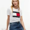 T-shirt med stort flaggmönster