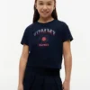T-shirt med strass och Tommy-logotyp för barn