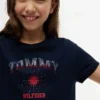 T-shirt med strass och Tommy-logotyp för barn