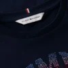 T-shirt med strass och Tommy-logotyp för barn