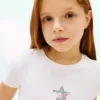 T-shirt med strassstjärna och flagga för barn T-shirt med strassstjärna och flagga för barn