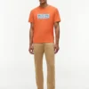 T-shirt med tropiskt blommönster