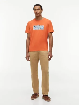 T-shirt med tropiskt blommönster