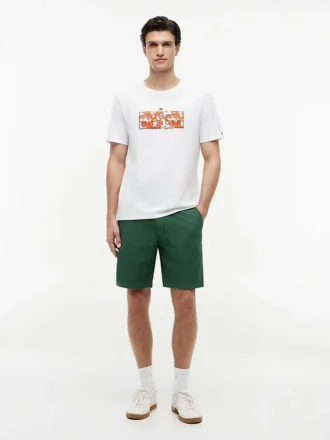 T-shirt med tropiskt blommönster
