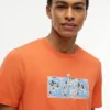 T-shirt med tropiskt blommönster