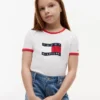T-shirt med vågigt flaggmönster för barn