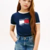 T-shirt med vågigt flaggmönster för barn T-shirt med vågigt flaggmönster för barn