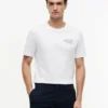 T-shirt med vågigt flaggmönster på ryggen T-shirt med vågigt flaggmönster på ryggen