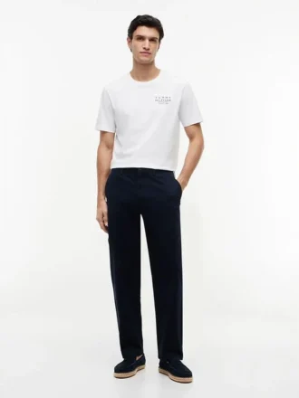 T-shirt med vågigt flaggmönster på ryggen
