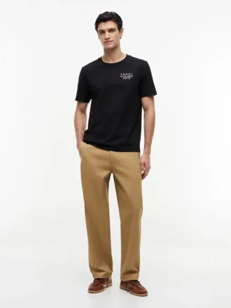 T-shirt med vågigt flaggmönster på ryggen