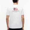 T-shirt med vågigt flaggmönster på ryggen T-shirt med vågigt flaggmönster på ryggen