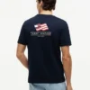 T-shirt med vågigt flaggmönster på ryggen T-shirt med vågigt flaggmönster på ryggen