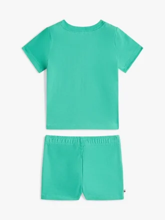 T-shirt- och shorts-set för babyer med palm-logotyp