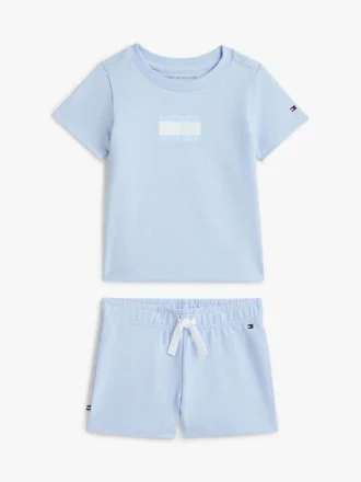 T-shirt- och shorts-set med flagglogo för Baby