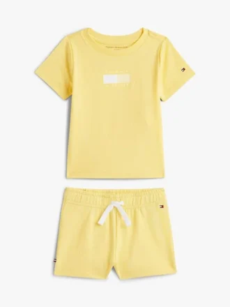 T-shirt- och shorts-set med flagglogo för Baby