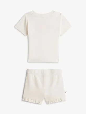 T-shirt- och Shorts-set med Tommy-logotyp för Baby