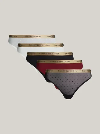 Tanga med logotyp i midjan, 5-pack